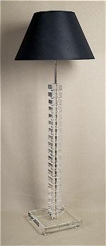ALEXANDERS 140CM CRYSTAL SQUARE LAMP FLOOR LAMP